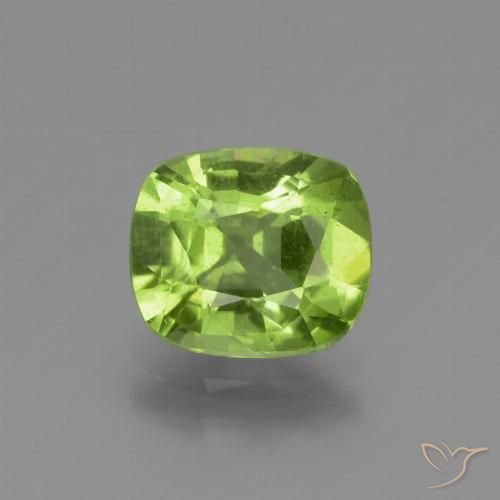 1.98ct Natural Medium Green Peridot, Cushion, VS
