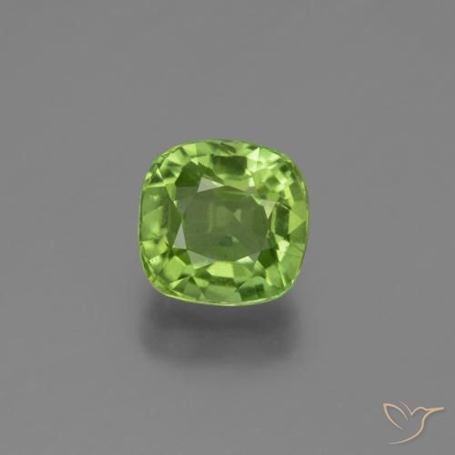 2.00ct Natural Lively Green Peridot, Cushion, VS