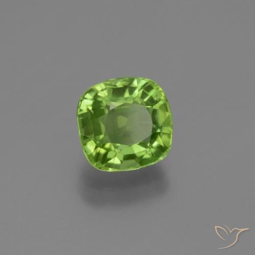 2.00 ct Green Peridot Stone, Natural Peridot in Cushion-Cut Shape for Sale