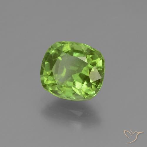 2.29 ct Green Peridot Stone, Natural Peridot in Cushion-Cut Shape for Sale