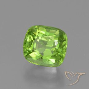 2.30 ct Green Peridot Stone, Natural Peridot in Cushion-Cut Shape for Sale