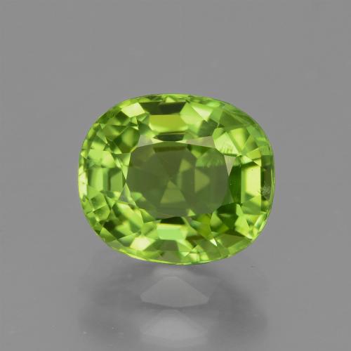 2.28 ct Green Peridot Gemstone, Peridot Gem in Oval Facet Shape for Sale.
