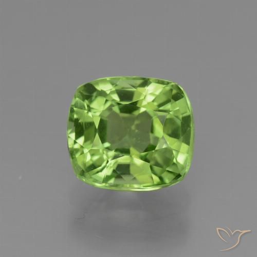2.05ct Natural Lively Green Peridot, Cushion, VS