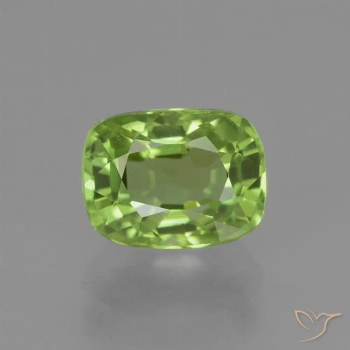 2.07ct Natural Lively Green Peridot, Cushion, VS
