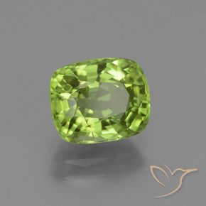 2.50 ct Green Peridot Stone, Natural Peridot in Cushion-Cut Shape for Sale