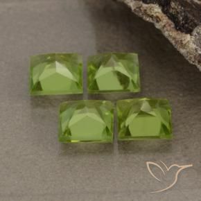 Peridot Gemstones in 5 x 5 mm (calibrated) Size for Sale, Peridot Stones in Medium Green Color
