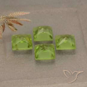 Peridot Gemstones in 5 x 5 mm (calibrated) Size for Sale, Peridot Stones in Medium Green Color