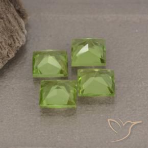 Peridot Gemstones in 5 x 5 mm (calibrated) Size for Sale, Peridot Stones in Medium Green Color