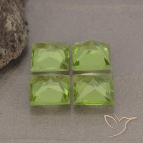 Peridot Gemstones in 5 x 5 mm (calibrated) Size for Sale, Peridot Stones in Lively Yellowish Green Color