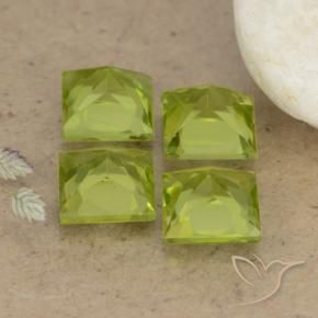 Peridot Gemstones in 5 x 5 mm (calibrated) Size for Sale, Peridot Stones in Lively Yellowish Green Color