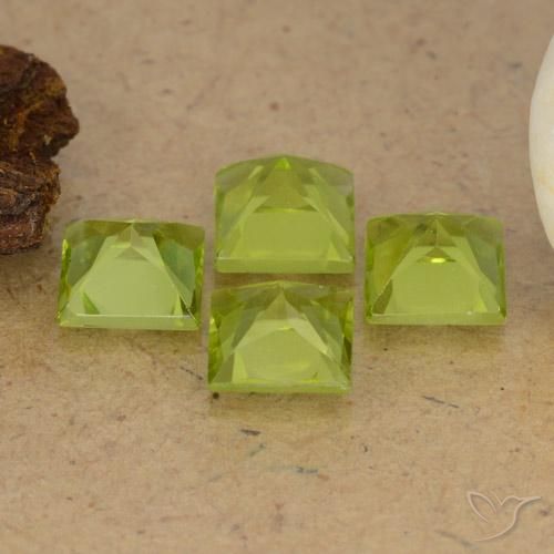 Peridot Gemstones in 5 x 5 mm (calibrated) Size for Sale, Peridot Stones in Medium Green Color