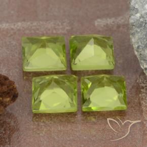 Peridot Gemstones in 5 x 5 mm (calibrated) Size for Sale, Peridot Stones in Medium Green Color