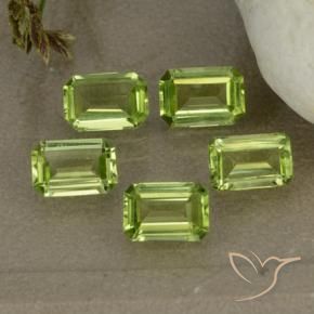 2.44 ctw Green Peridot Stones, Natural Peridot in Octagon Step Cut Shape for Sale