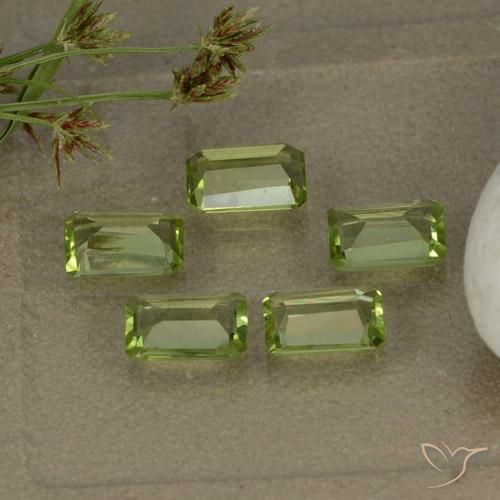 Peridot Gemstones in 6 x 4 mm (calibrated) Size for Sale, Peridot Stones in Light Lively Green Color