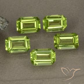 2.68 ctw Green Peridot Stones, Natural Peridot in Octagon Step Cut Shape for Sale