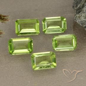 2.45 ctw Green Peridot Stones, Natural Peridot in Octagon Step Cut Shape for Sale