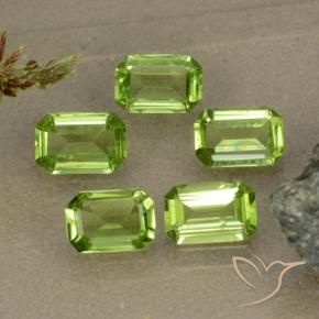 2.37 ctw Green Peridot Stones, Natural Peridot in Octagon Step Cut Shape for Sale