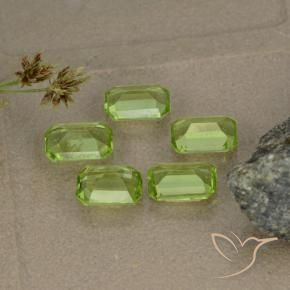 Peridot Gemstones in 5.8 x 4 mm Size for Sale, Peridot Stones in Medium Green Color