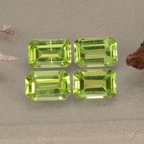 2.39ctw Natural Medium Green Peridot, Emerald Cut, VVS-VS