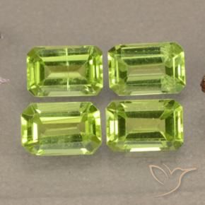 2.39 ctw Green Peridot Stones, Natural Peridot in Octagon Step Cut Shape for Sale