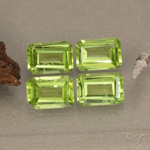 2.70ctw Natural Medium Green Peridot, Emerald Cut, VVS-VS