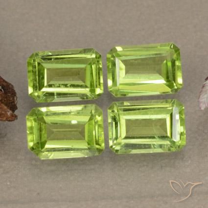 2.70 ctw Green Peridot Stones, Natural Peridot in Octagon Step Cut Shape for Sale