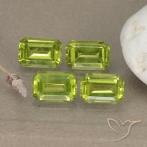 2.56 ctw Green Peridot Stones, Natural Peridot in Octagon Step Cut Shape for Sale