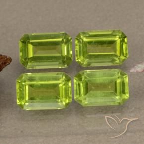 2.54 ctw Green Peridot Stones, Natural Peridot in Octagon Step Cut Shape for Sale