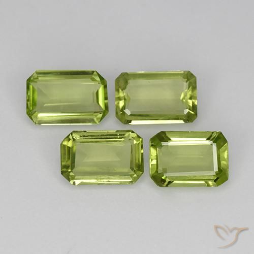 1.85 ctw Green Peridot Stones, Natural Peridot in Octagon Step Cut Shape for Sale