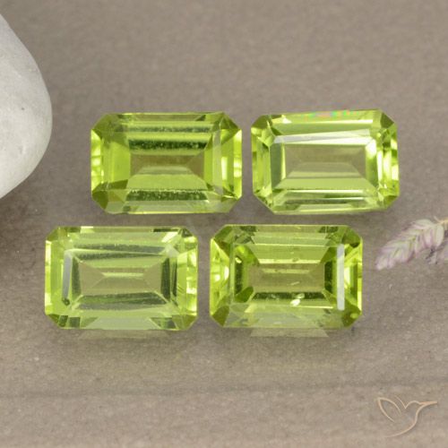 2.32ctw Natural Lively Yellowish Green Peridot, Emerald Cut, VVS-VS
