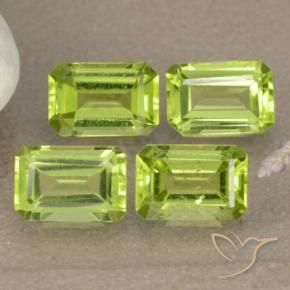 2.32 ctw Green Peridot Stones, Natural Peridot in Octagon Step Cut Shape for Sale