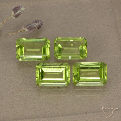 2.68ctw Natural Lively Green Peridot, Emerald Cut, VVS-VS