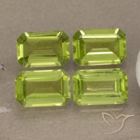 2.26 ctw Green Peridot Stones, Natural Peridot in Octagon Step Cut Shape for Sale
