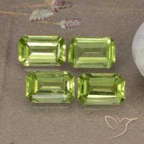 2.02 ctw Green Peridot Stones, Natural Peridot in Octagon Step Cut Shape for Sale