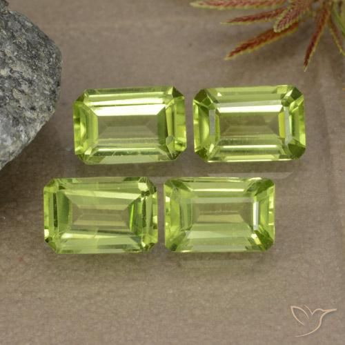 2.56 ct Octagon Cut Peridot, 6.1 x 4.1 mm From China, Photo A