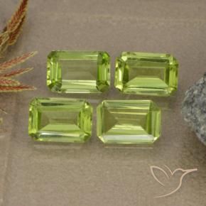 2.43 ctw Green Peridot Stones, Natural Peridot in Octagon Step Cut Shape for Sale