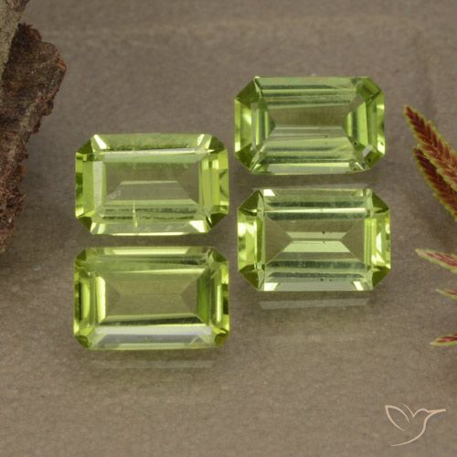 2.03ctw Natural Lively Green Peridot, Emerald Cut, VVS-VS