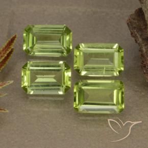 2.03 ctw Green Peridot Stones, Natural Peridot in Octagon Step Cut Shape for Sale