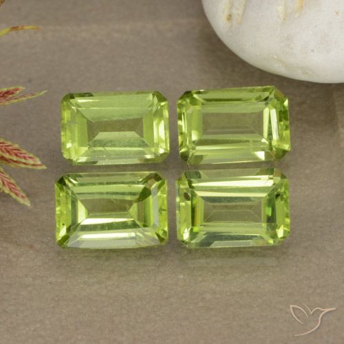 2.58ctw Natural Lively Green Peridot, Emerald Cut, VVS-VS