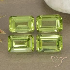 2.58 ctw Green Peridot Stones, Natural Peridot in Octagon Step Cut Shape for Sale
