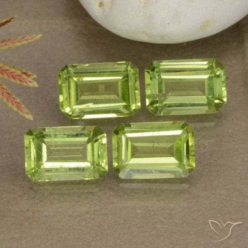 2.62ctw Natural Lively Green Peridot, Emerald Cut, VVS-VS
