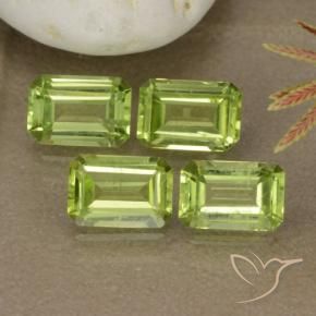 2.62 ctw Green Peridot Stones, Natural Peridot in Octagon Step Cut Shape for Sale