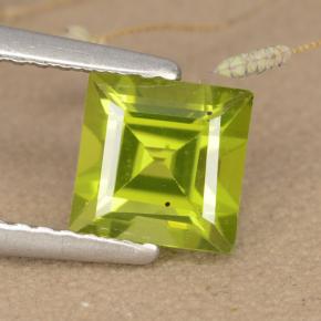 1.3ct Square Step-Cut Lively Green Peridot Gem for sale 1.3ct Square Step-Cut Lively Green Peridot Gem (ID: 477823)