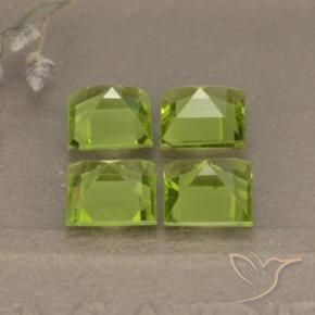 Peridot Gemstones in 6 x 6 mm (calibrated) Size for Sale, Peridot Stones in Medium Green Color