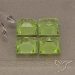 Peridot Gemstones in 6 x 6 mm (calibrated) Size for Sale, Peridot Stones in Yellowish Green Color