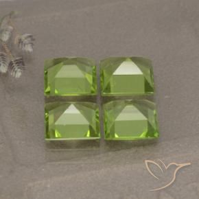 Peridot Gemstones in 6 x 6 mm (calibrated) Size for Sale, Peridot Stones in Yellowish Green Color