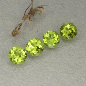 Lively Yellowish Green Peridot Gem - 1.3ct Round Facet (ID: 480499)
