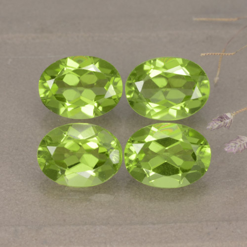 Желтовато-зеленый Хризолит Камень - 1.5ct Фасетный Овал (ID: 481255)