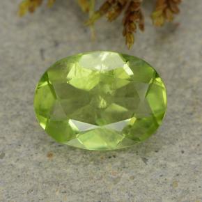 Желтовато-зеленый Хризолит Камень - 1.2ct Фасетный Овал (ID: 484213)