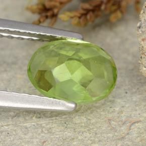 Peridot Gemstone in 7.4 x 5.6 mm Size for Sale, Peridot Stone in Medium Green Color
